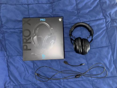 Logitech G PRO X Gaming Headset - BLACK, Informatique & Logiciels, Casques micro, Comme neuf, On-ear, Filaire, Casque gamer, Fonction muet du microphone