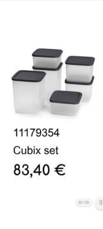 Nieuwe cubix set van tupperware  beschikbaar voor biedingen