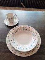 Servies porselein fleurig 6 stuks, Antiek en Kunst, Ophalen