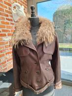 Lederen dames jas ,met echte bondkraag maat 44., Kleding | Dames, Ophalen, Maat 42/44 (L)