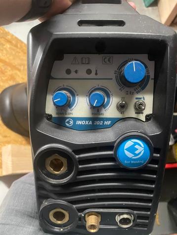 Sol welding lastoestel met fles argon beschikbaar voor biedingen
