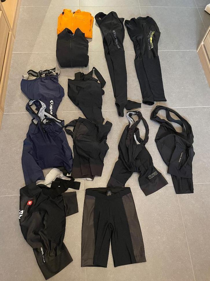 Groot lot wielerkleding Bioracer - Pearl Izumi, Fietsen en Brommers, Fietsaccessoires | Fietskleding, Overige maten, Ophalen of Verzenden