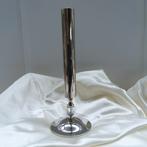 Vintage buisvaasje met glazen parel.  Verzilverd, Antiek en Kunst, Ophalen of Verzenden, Zilver