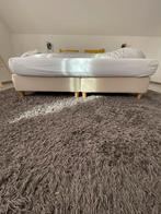 2x eenpersoonsbed 90cm op 200cm, Ophalen, Zo goed als nieuw, Beige