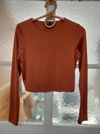 Zeven Sisters crop t shirt met lange mouw roest kleur, Maat 38/40 (M), Bruin, Seven Sisters, Ophalen of Verzenden
