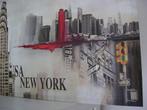 grote print New York op canvas, Maison & Meubles, Accessoires pour la Maison | Décorations murale, Comme neuf, Enlèvement ou Envoi