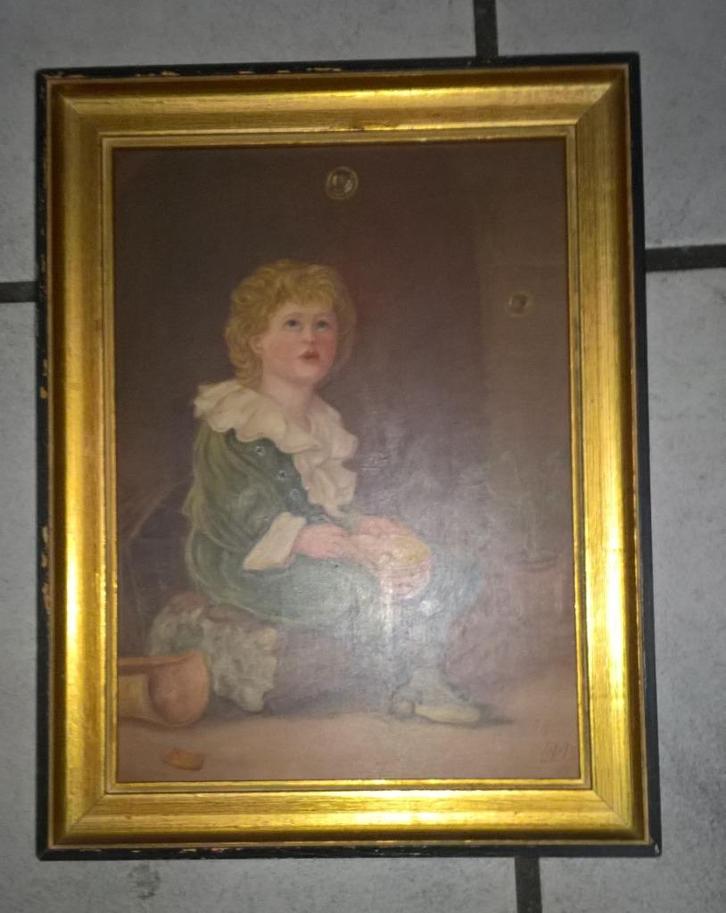 vintage reproductie  van bubbels naar John Everett Millais, Antiek en Kunst, Curiosa en Brocante, Ophalen of Verzenden