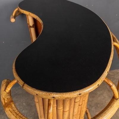 Vintage Tikibar met twee barkrukken., Antiek en Kunst, Antiek | Meubels | Tafels, Ophalen