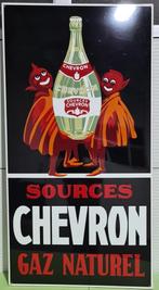 XL emaille Sources Chevron Gaz naturel 129 x 68cm, genummerd, Ophalen, Gebruikt, Reclamebord