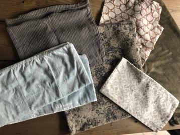 Set van 8 kussenslopen per stuk of per set, Huis en Inrichting, Ophalen of Verzenden, Beige, Vierkant
