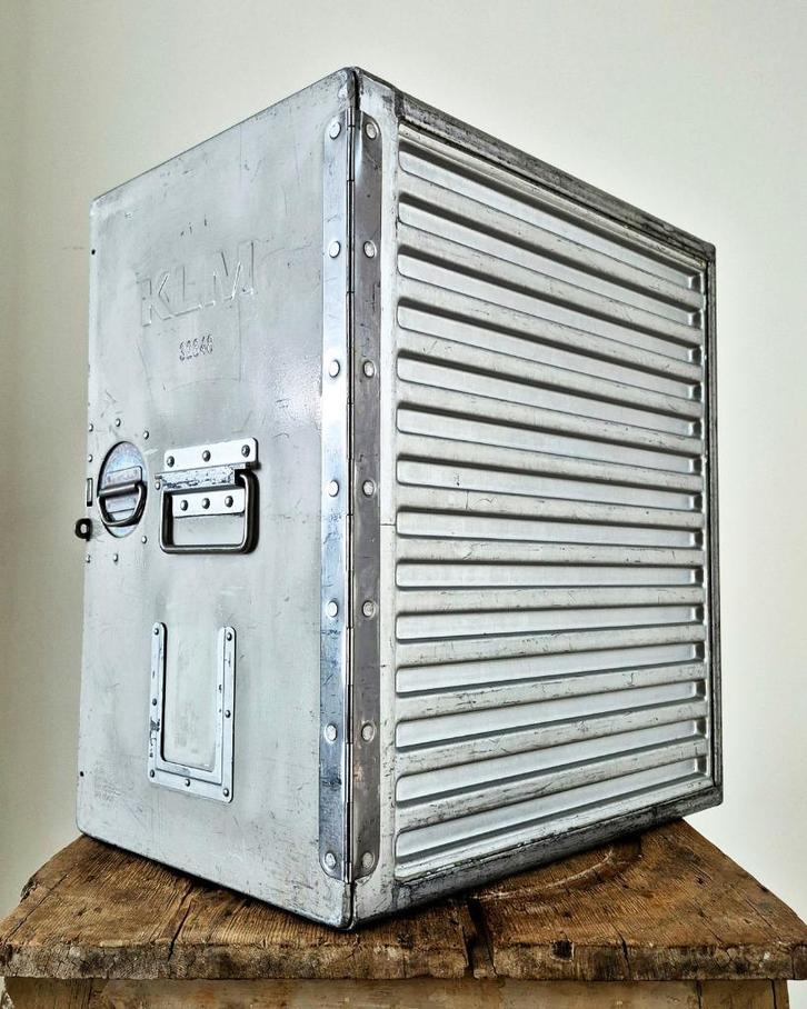 KLM Galley Flight-case met 2 lades, Verzamelen, Luchtvaart en Vliegtuigspotten, Gebruikt, Overige typen, Ophalen of Verzenden