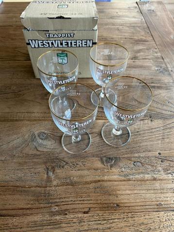 4 originele Westvleteren Trappistglazen beschikbaar voor biedingen
