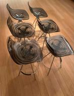 Set van 6 prachtige Calligaris design kinderstoelen, Vijf, Zes of meer stoelen, Grijs, Metaal, Design