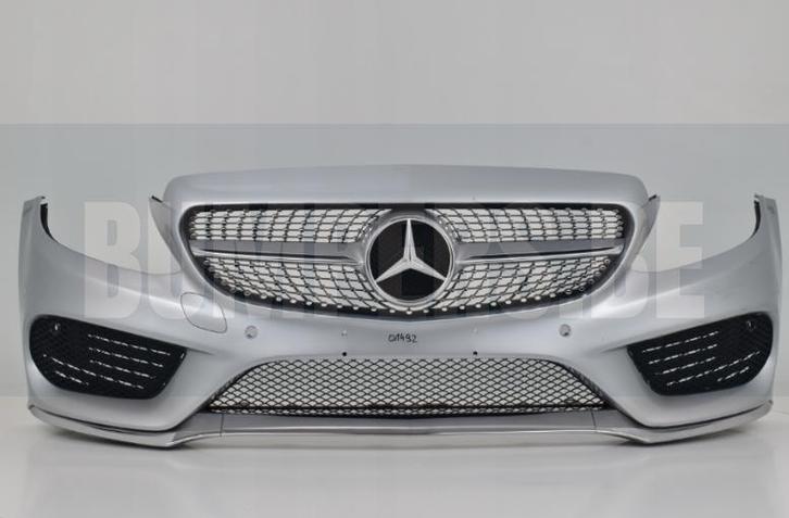 Bumper MERCEDES C-KLASSE C KLASSE W205 205 2014-AMG Voorbump, Auto-onderdelen, Carrosserie, Bumper, Voor, Gebruikt, 6 maanden garantie