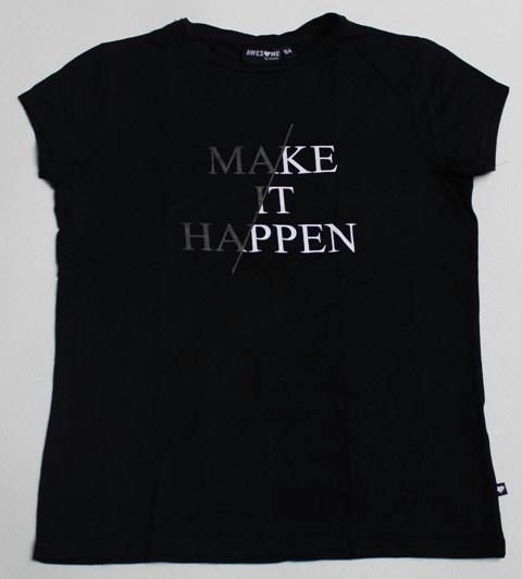 Zwarte t-shirt van Awesome by Someone - maat 164, Kinderen en Baby's, Kinderkleding | Maat 164, Zo goed als nieuw, Meisje, Shirt of Longsleeve