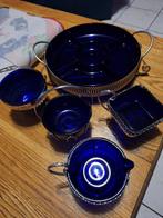 Lot de vaisselle bleue., Ophalen, Gebruikt, Glas, Kom(men)