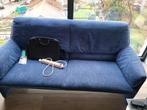 Gratuit ! Lot de 2 canapés bleus en Alcantara, Enlèvement, Utilisé, Trois personnes, 75 à 100 cm