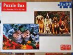puzzel kat en hond - 2x 99 st past in doos - Puzzle Pleasure, Meer dan 50 stukjes, Ophalen of Verzenden