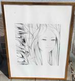 Lithographie femme signe mp bovy, Enlèvement