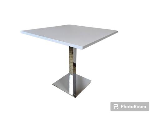 Design eettafel wit 80x80, Maison & Meubles, Tables | Tables à manger, Comme neuf, 50 à 100 cm, 50 à 100 cm, Quatre personnes