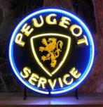 Peugeot service neon en ander garag showroom decoratie neons, Collections, Marques & Objets publicitaires, Table lumineuse ou lampe (néon)