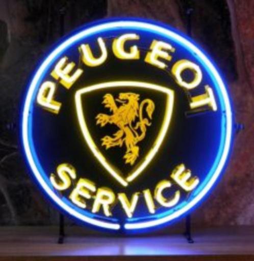 Peugeot service neon en ander garag showroom decoratie neons, Collections, Marques & Objets publicitaires, Neuf, Table lumineuse ou lampe (néon)