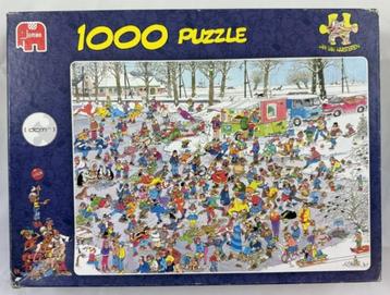 Jan van Haasteren Puzzel 1000 stukjes op glad ijs compleet beschikbaar voor biedingen