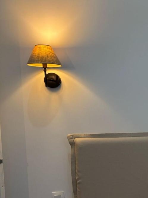 ZARA Wandlamp met Linnen Kap – Lichtbeige (Ecru), Huis en Inrichting, Lampen | Wandlampen, Nieuw, Metaal, Stof, Ophalen of Verzenden