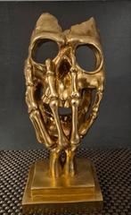 Gouden Thinking Skeleton – 38 cm – Harssculptuur, Ophalen of Verzenden