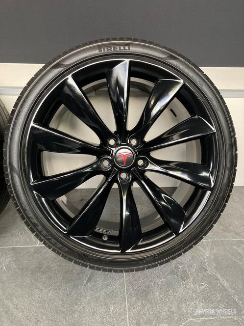 21” originele Tesla Model S velgen + banden 5x120 breedset, Auto-onderdelen, Banden en Velgen, Banden en Velgen, Zomerbanden, 21 inch