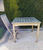 Teak tuinsetje, Tuin en Terras, Tuintafels, Ophalen, Zo goed als nieuw, Vierkant, Teakhout