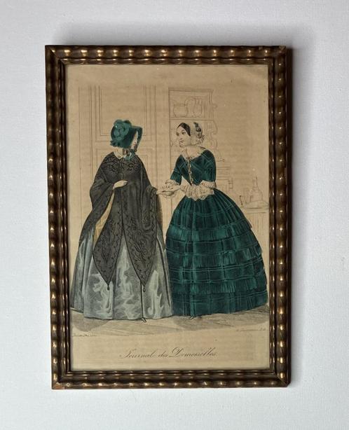 Prent uit Journal Des Damoiselles - 1844 - A. Jacquemin Lith, Antiek en Kunst, Kunst | Tekeningen en Fotografie, Ophalen of Verzenden