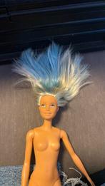 barbiepop mattel blauw haar, Verzamelen, Poppen, Zo goed als nieuw, Ophalen