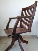 vintage houten draaistoel, Ophalen, Gebruikt, Hout