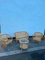 Vintage stoelen, Tuin en Terras, Wicker, Bank, 4 zitplaatsen, Zo goed als nieuw