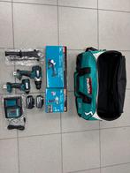 Gereedschapsset 4 Machines,2x 5.0Ah Accu’s,Lader,Draagtas, Doe-het-zelf en Bouw, Ophalen, Nieuw