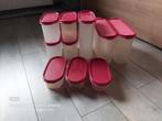 Ruimtespaarders, Huis en Inrichting, Keuken | Tupperware, Ophalen of Verzenden, Gebruikt, Rood, Bus of Trommel