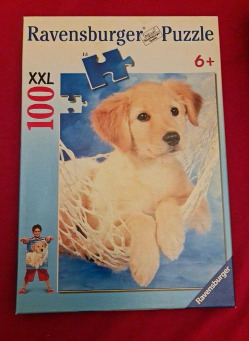 Puzzel : hond / puppy 100 stukken XXL ravensburger, Hobby en Vrije tijd, Denksport en Puzzels, Zo goed als nieuw, Ophalen of Verzenden