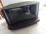 TV Tafel met glas, Audio, Tv en Foto, Vintage Televisies, Ophalen, Gebruikt
