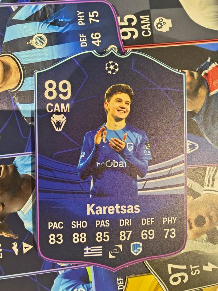 Voetbalkaartje (37cmx25cm) - Karetsas / KRC Genk, Hobby en Vrije tijd, Stickers en Plaatjes, Zo goed als nieuw, Plaatje, Ophalen