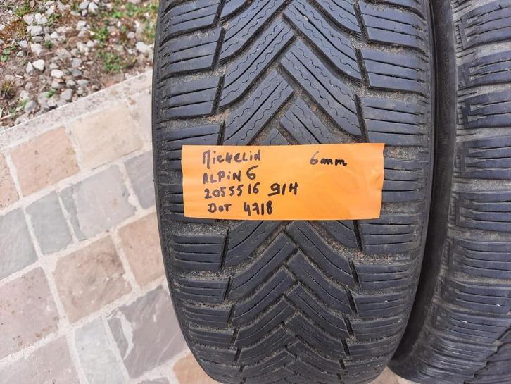 Michelin Alpin 6 16" winterbanden, Auto-onderdelen, Banden en Velgen, Band(en), Winterbanden, 16 inch, 205 mm, Ophalen