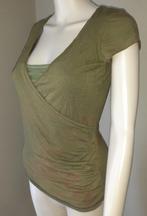 Dames t-shirt groen military tie dye Khaki XS Pimkie, Kleding | Dames, T-shirts, Verzenden, Zo goed als nieuw, Korte mouw, Maat 34 (XS) of kleiner