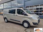 Ford Transit Custom L2H1 DC 6 pers. 155pk Ambiente/ Airco/ P, 4 portes, Système de navigation, Tissu, Carnet d'entretien