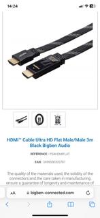 Big Ben HDMI Flat Cable- 3 m, Enlèvement ou Envoi