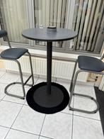 Staantafel en 2 barkrukken, Huis en Inrichting, Tafels | Statafels, Ophalen, Zo goed als nieuw