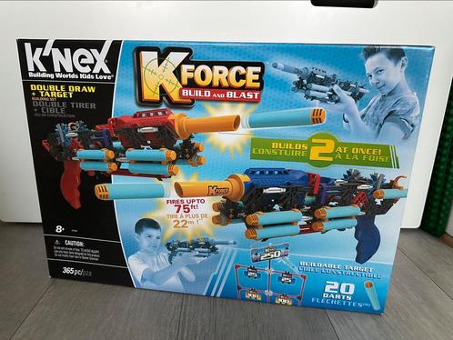 k'nex k force build and blast double draw + target, Kinderen en Baby's, Speelgoed | Bouwstenen, Nieuw, K'nex, Ophalen of Verzenden