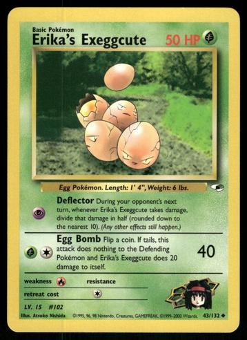 Erika's Exeggcute 43/132 - Gym Heroes (NM) beschikbaar voor biedingen