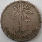 CONGO BELGE 1920 1F, Enlèvement ou Envoi, Monnaie en vrac, Autres pays