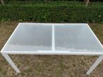 Tuintafel 150cm glazen blad, Tuin en Terras, Ophalen, Nieuw, Rechthoekig, Aluminium