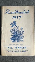 Merksplas : Catalogus :Zaadhandel : Aug. Fransen 1957, Livres, Catalogues & Dépliants, Catalogue, Enlèvement ou Envoi